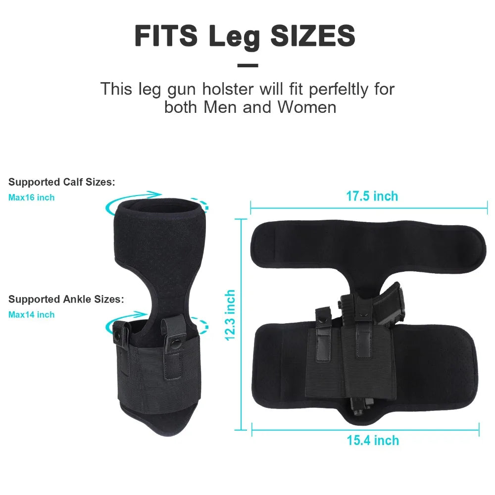 Tactical Pistol Holster Black For Leg Concealed Carry High Quality Adjustable Elastic Retention Strap Pouch G17 G19 Holsters