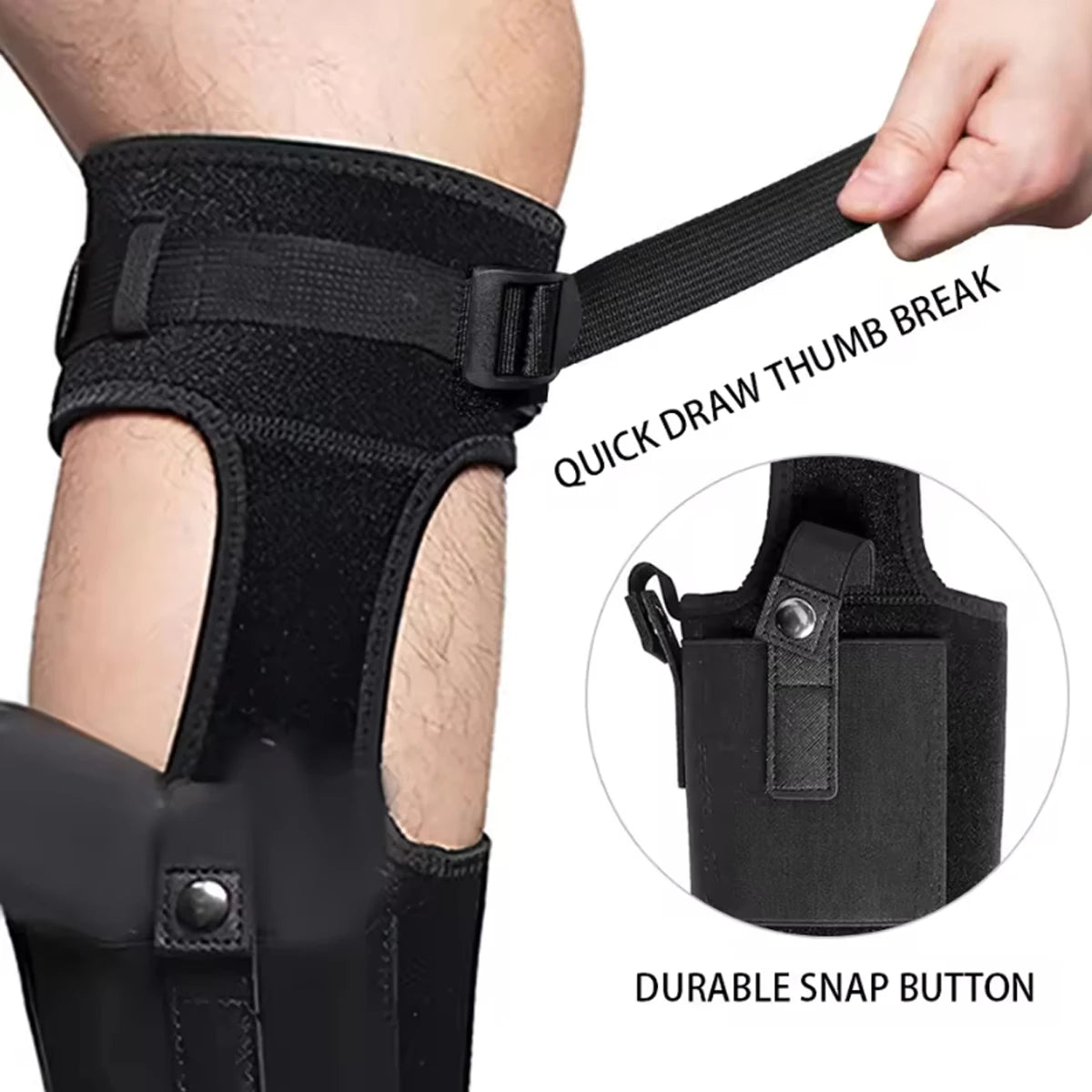 Universal Ankle Gun Holster Hidden Carry Elastic Leg Holster for Compact Handguns & Daily Use